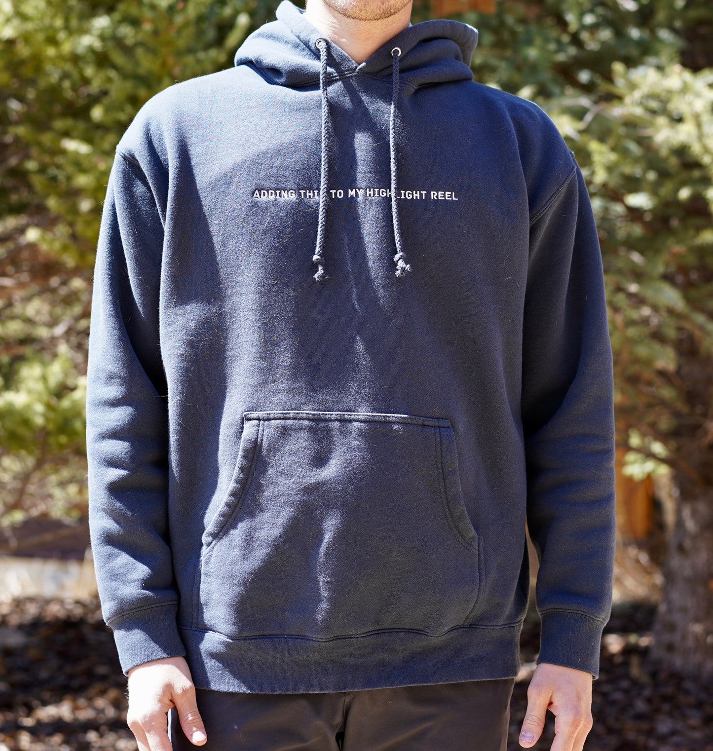 Adding this to my highlight reel. graphic hoodie. outdoors. adventure. 